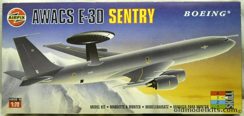 Airfix 1/72 Boeing AWACS E-3D or E-3F Sentry - (707) RAF or French Air Force, 12004 plastic model kit